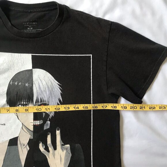 Funimation Tokyo Ghoul T-Shirt Split Face Ken Kaneki Kanji Pic Anime Manga SZ M - Picture 5 of 6